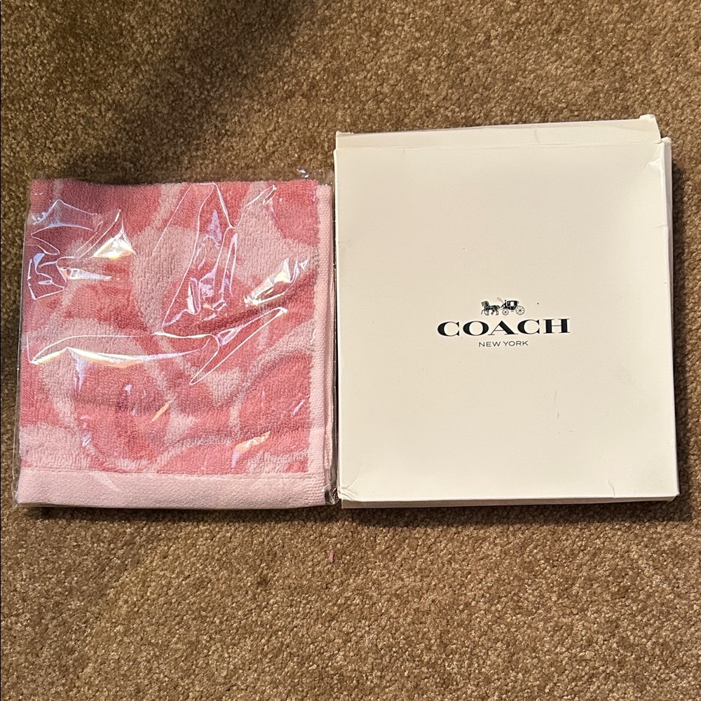 Coach Pink Wash Cloth with a Lovely Accessory